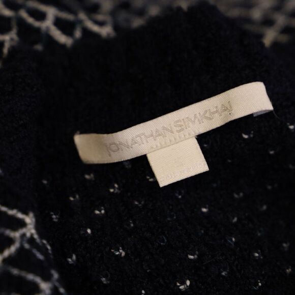 Jonathan Simkhai Fence Chenille Cut Out Cropped Sweater Sz S - Picture 5 of 9